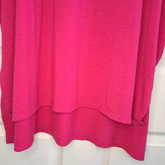 Zenana Pink Cowl Neck Dolman Sleeve Loungewear Long Sleeved Tunic Size Large - Picture 4 of 6